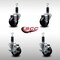 Service Caster 3'' SS Hard Rubber Wheel Swivel 1-1/8'' Expand Stem Caster Set 2 Brakes, 4PK SCC-SSEX20S314-HRS-2-TLB-2-118 - alternate 4